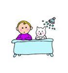 The Baby and white cat（個別スタンプ：17）