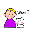 The Baby and white cat（個別スタンプ：21）