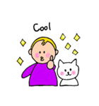 The Baby and white cat（個別スタンプ：22）