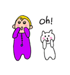 The Baby and white cat（個別スタンプ：25）