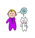 The Baby and white cat（個別スタンプ：26）