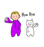 The Baby and white cat（個別スタンプ：40）