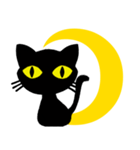月と黒猫（個別スタンプ：1）