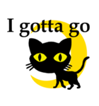 月と黒猫（個別スタンプ：7）