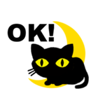 月と黒猫（個別スタンプ：14）