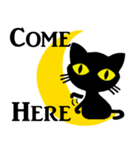 月と黒猫（個別スタンプ：19）