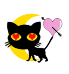 月と黒猫（個別スタンプ：31）