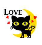 月と黒猫（個別スタンプ：32）