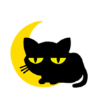 月と黒猫（個別スタンプ：35）
