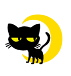 月と黒猫（個別スタンプ：39）