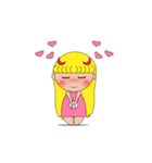 Yellow the little girl（個別スタンプ：18）