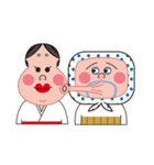 おかめアンドひょっとこ（個別スタンプ：1）