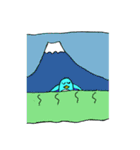 幸せの青いペンギンスタンプ(手描き)（個別スタンプ：23）