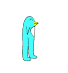 幸せの青いペンギンスタンプ(手描き)（個別スタンプ：39）