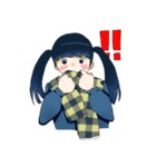 マフラーと女子高校生（個別スタンプ：4）