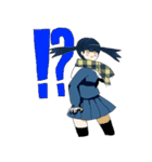 マフラーと女子高校生（個別スタンプ：24）