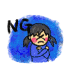 クレヨンで描いた子供たち（個別スタンプ：30）