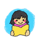 クレヨンで描いた子供たち（個別スタンプ：34）