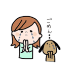 女の子withわんこ（個別スタンプ：5）