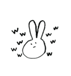 うさぎちゃんのシンプルスタンプ（個別スタンプ：5）