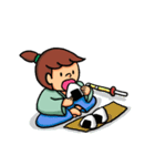 五七五の小ざむらい＆町むすめ（個別スタンプ：20）