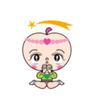 かわいいりんごの赤ちゃんのキャラクター（個別スタンプ：1）