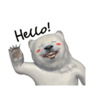 北極熊の赤ちゃん 3Dスタンプ（個別スタンプ：1）