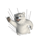 北極熊の赤ちゃん 3Dスタンプ（個別スタンプ：33）
