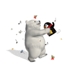 北極熊の赤ちゃん 3Dスタンプ（個別スタンプ：40）