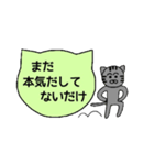 シンプル猫ボード ～学生編～（個別スタンプ：19）