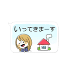 ふきだし がーるず(挨拶＆日常会話)（個別スタンプ：9）