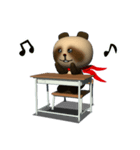 赤いスカーフのタヌの学校編。（個別スタンプ：4）