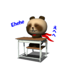 赤いスカーフのタヌの学校編。（個別スタンプ：6）