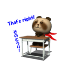 赤いスカーフのタヌの学校編。（個別スタンプ：9）