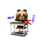 赤いスカーフのタヌの学校編。（個別スタンプ：11）