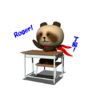 赤いスカーフのタヌの学校編。（個別スタンプ：13）