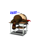 赤いスカーフのタヌの学校編。（個別スタンプ：16）