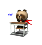 赤いスカーフのタヌの学校編。（個別スタンプ：18）