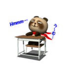 赤いスカーフのタヌの学校編。（個別スタンプ：22）