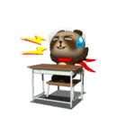 赤いスカーフのタヌの学校編。（個別スタンプ：32）