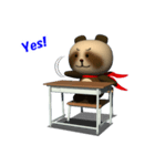 赤いスカーフのタヌの学校編。（個別スタンプ：33）