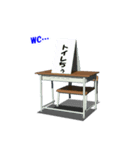 赤いスカーフのタヌの学校編。（個別スタンプ：39）