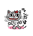 手書きねこ(ニャン語？)（個別スタンプ：4）