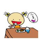 仲良し姉妹とワンちゃん（個別スタンプ：7）
