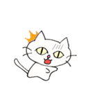 白ねこにゃーご（個別スタンプ：3）