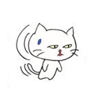 白ねこにゃーご（個別スタンプ：4）