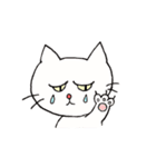 白ねこにゃーご（個別スタンプ：14）