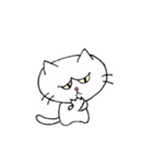 白ねこにゃーご（個別スタンプ：16）