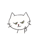 白ねこにゃーご（個別スタンプ：18）