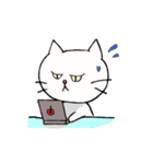白ねこにゃーご（個別スタンプ：22）